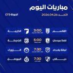 ابرزها الشرطة ونفط ميسان… أربع مواجهات في منافسات دوري نجوم العراق اليوم