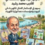 أفكارٌ في لوحات.. معرضٌ كاريكاتوري للأديب محمد رشيد لاستثمار الطاقة الكهربائية